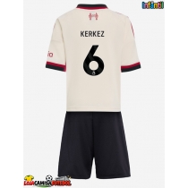 Camisa de Futebol Liverpool Milos Kerkez #6 Equipamento Secundário Infantil 2025-26 Manga Curta (+ Calças curtas)
